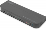 Przełącznik KVM, 4 portowy, 4K 60Hz, 4x DP IN, 1x DP OUT, 1x HDMI OUT, 2x USB A, 1x Audio IN&OUT | DS-12890 | 4016032475606