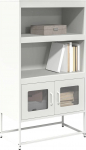 vidaXL Komoda biała 68x39x123 cm stal | 853373 | 8721158372079