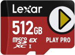 M&auml;lukaart Lexar Play Pro MicroSDXC 512 GB UHS-I (LMSXPS0512G-BNNNG) | LMSXPS0512G-BNNNG | 843367135752