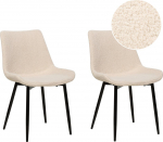 Beliani Komplekt 2 s&ouml;&ouml;gitoa tooli boucle beige AVILLA | 412974 Bel | 4255664836830