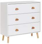 Beliani Komoda jasne drewno z białym CLOUDY | 571587 Bel | 4255664897336