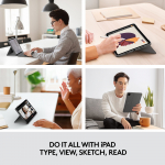 Logitech Combo Touch - Tastatur und Folioh&uuml;lle - mit Trackpad - hintergrundbeleuchtet - Apple Smart connector - QWERTZ - Schweiz - Oxford Gray - f&uuml;r Apple 11-inch iPad Pro (1. Generation, 2. Generation, 3. Generation) | 920-010143 | 5099206095236