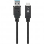 Kabel USB Goobay USB-A - USB-C 0.5 m Czarny (JAB-5627621) | JAB-5627621 | 4040849410734