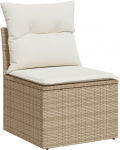 vidaXL Beige 6-osaline pol&uuml;rattanist aiam&ouml;&ouml;bli komplekt patjadega, Beige 2-kohaline aiadiivan hoiukastiga ja patjadega | 3360965 | 8721288410849