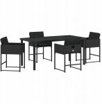 Aiam&ouml;&ouml;bli komplekt 5 osa must pol&uuml;rattan Lumarko! | 3380010 VidaXL | 8721288649300