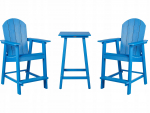 Beliani Zestaw mebli balkonowych ADIRONDACK Blue | 558227 Bel | 4255664890030