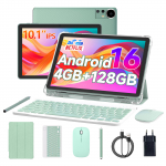 Extralink Tablet CP31 4GB RAM+128GB Zielony | Tablet | Android 15, 2Mpx+8Mpx, 6000mAh, 1280x800px, klawiatura, mysz, rysik | EX.97690 | 5904960297690