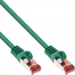 InLine 100 tk hulgi-pakendis InLine&reg; Patch-kaabel S/FTP PiMF Cat.6 250MHz PVC vask roheline 0,5m | B-76450G | 4043718304585