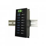 Exsys EXSYS EX-1187HMVS 7-portowy metalowy koncentrator USB 3.2 Gen1 Din-Rail | 4718359118753 | 4718359118753