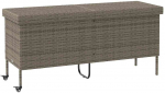 Aiat&ouml;&ouml;riistakast vidaXL ratastega, hall, 160x55x75 cm, pol&uuml;rattan | 4103833 VidaXL | 8721158648495