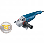 Bosch Powertools nurklihvija GWS 22-230 J Professional (blue, 2.200 Watt, koos teemantl&otilde;ikekettaga) | 06018C1301 | 4059952546780
