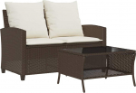 Aiatool diivan 2-kohaline patjade ja lauaga Brown | 4103846 | 8721158652928