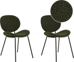 Beliani Komplekt 2 s&ouml;&ouml;gitoa tooli boucle Dark Green LUANA | 407420  Bel | 4255664833471