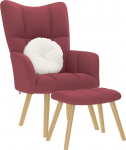 vidaXL Tugitool jalatoega, wine red, riidega polsterdatud | 4016781 | 8721158362063