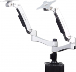 SilverStone SST-ARM22SC Dual Monitorhalterung - silber | GAZU-077 | 4710007220122