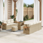 vidaXL Aiam&ouml;&ouml;bli komplekt 10-osaline koos patjadega Beige pol&uuml;rotang Akaatsia, Aiam&ouml;&ouml;bli komplekt 3-osaline koos patjadega Beige pol&uuml;rotang Akaatsia | 3365086 | 8721288452054