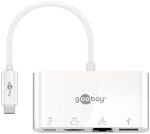 USB-adapter Goobay Multi adapter USB-C - HDMI + Ethernet + USB-A + USB-C PD 60W Goobay White | 4040849517723 | 4040849517723