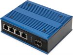 DIGITUS Switch Ind. 4-Port Gigabit 30W PoE Unmanaged blau | DN-651135 | 4016032486053