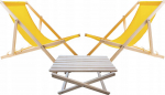 Komplekt lauake lamamistoolidele + 2 lamamistooli Yellow, Woodok | 5907317057770 | 5907317057770