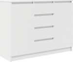 Komoda z szufladami Biała 100,5x35x76 cm Drewno klejone | 3328444 | 8721158712943