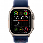 Apple Watch Ultra 2 LTE 49mm Titanium Natur Geh&auml;use mit blauem Trail Armband - S/M | MX4J3FD/A | 0195949582035