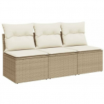 8-osaline vidaXL aiam&ouml;&ouml;bli komplekt patjadega Beige PE rattan, 2-kohaline vidaXL aiam&ouml;&ouml;bli diivan hoiuruumiga ja patjadega Beige PE rattan | 3357153 | 8721288373564