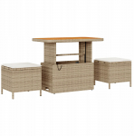 9-osaline aiam&ouml;&ouml;bli komplekt vidaXL pol&uuml;rotangist beežide patjadega akatsia, 2-kohaline aiam&ouml;&ouml;bli diivan vidaXL pol&uuml;rotangist beežide patjadega, 3-osaline aiam&ouml;&ouml;bli s&ouml;&ouml;gikomplekt pol&uuml;rotangist beežide patjadega akatsia | 3363326 | 8721288434456