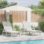 vidaXL Leżaki słoneczne 2 szt. biały 162x53x98.5 cm HDPE | 3335850 | 8721158902351