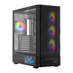 Obudowa Volcano AQ400 ARGB MIDI BLACK | MC-A-AQ400-4FA-B | 5903560983088