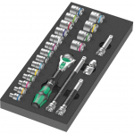 Wera 9721 Schaumstoffeinlage 8000 B Zyklop Knarre 3/8" Set 1, 23?teilig (Black/Gray, Knarren- und Stecknuss-Satz, in Schaumstoffeinlage f&uuml;r Werkstattwagen) | 05150111001 | 4013288225306