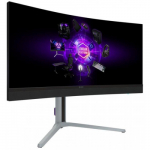 Lorgar 34MP1, hern&yacute; monitor 34&acute;&acute;, LCD 3440x1440, 1 000 000:1, 1ms, 1000cd, HDMI, DP, USB-C(90W), reproduktory, &scaron;ed&yacute; | LRG-34MP1W180C-GY | 5291485016777