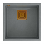 Zlewozmywak Quadron DAVID 40 GraniteQ silver stone/elementy miedziane | 39221000 | 5904310991278