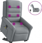 vidaXL Elektriline massaažitool, t&otilde;stetav, kokkupandav, light grey | 3303344 | 8721102963261