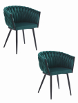 Stylowe krzesło aksamit zielone ORION eleganckie do salonu jadalni x2 | HURT_5903332074730 | 5903332074730