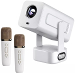 Projektor ExtraLink Extralink nutiteler Kino ja karaoke - IMS360 White | Projektor filmide, m&auml;ngude ja muusika jaoks kahe mikrofoniga | 1080p, Android 13 | EX.95979 | 5904960295979