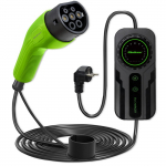 Mobilna ładowarka do samochodu elektrycznego EV z regulacją 2w1  Typ2 | Schuko | 3.5kW | 230V | LCD | Przenośna | Wallbox | 5m | 52468 | 5901878524689