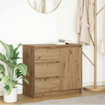 vidaXL Komoda z szufladą Artisan Oak 71x35x65 cm Drewno klejone | 861579 | 8721158704986