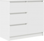 Komoda z szufladą Biała 71x35x65 cm Drewno klejone | 861571 | 8721158704900