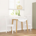 vidaXL S&ouml;&ouml;gitoa toolid 2 tk White tahke kummipuit | 4102415 VidaXL | 8721158560988