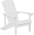 Beliani Krzesło ogrodowe białe Adirondack | 191745 | 4251682228282