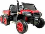 Super-Toys BUGGY 6 KOŁOWY DLA 2 DZIECI, WYWROTKA, MIĘKKIE KOŁA, MIEKKIE SIEDZENIE, NAJMOCNIEJSZA WERSJA/A730-2 | A730-2-CZERWONY | 5903641565868