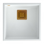 Zlewozmywak Quadron DAVID 40 GraniteQ snow white/elementy miedziane | 39221000 | 5904310991254