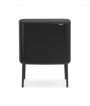 Pr&uuml;gikast Brabantia 33L (3x11) BO touch bin - MATT BLACK BRB | 31 60 67 | 8710755316067