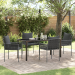 5-osaline aiam&ouml;&ouml;bli komplekt must pol&uuml;rattan Lumarko! | 3379103 VidaXL | 8721288640307