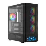 Obudowa Volcano AQ500 ARGB MIDI BLACK | MC-A-AQ500-4FA-B | 5903560983101