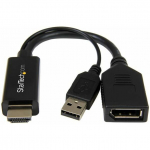 Adapter AV StarTech HDMI - DisplayPort + USB-A Black (HD2DP) | HD2DP | 065030861588