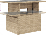 vidaXL 5-osaline aiam&ouml;&ouml;bli komplekt pol&uuml;rotangist koos patjadega beige | 3348726 | 8721158988409