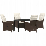 5-osaline aiam&ouml;&ouml;bli komplekt Polirattan Lumarko, Brown | 3379543 VidaXL | 8721288644633