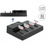 DELOCK M.2 Dockingstation 4xM.2 NVMe PCIe SSD Klon Funktion | 64124 | 4043619641246