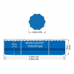 Enero ovaalne raamiga bassein koos filtripumbaga 360x76cm (17799EU) | 17799EU | 6920388660532